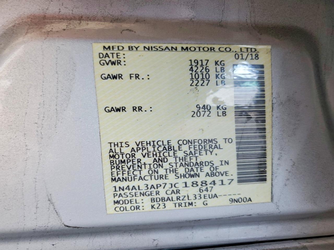 Nissan Altima 2.5 Sl