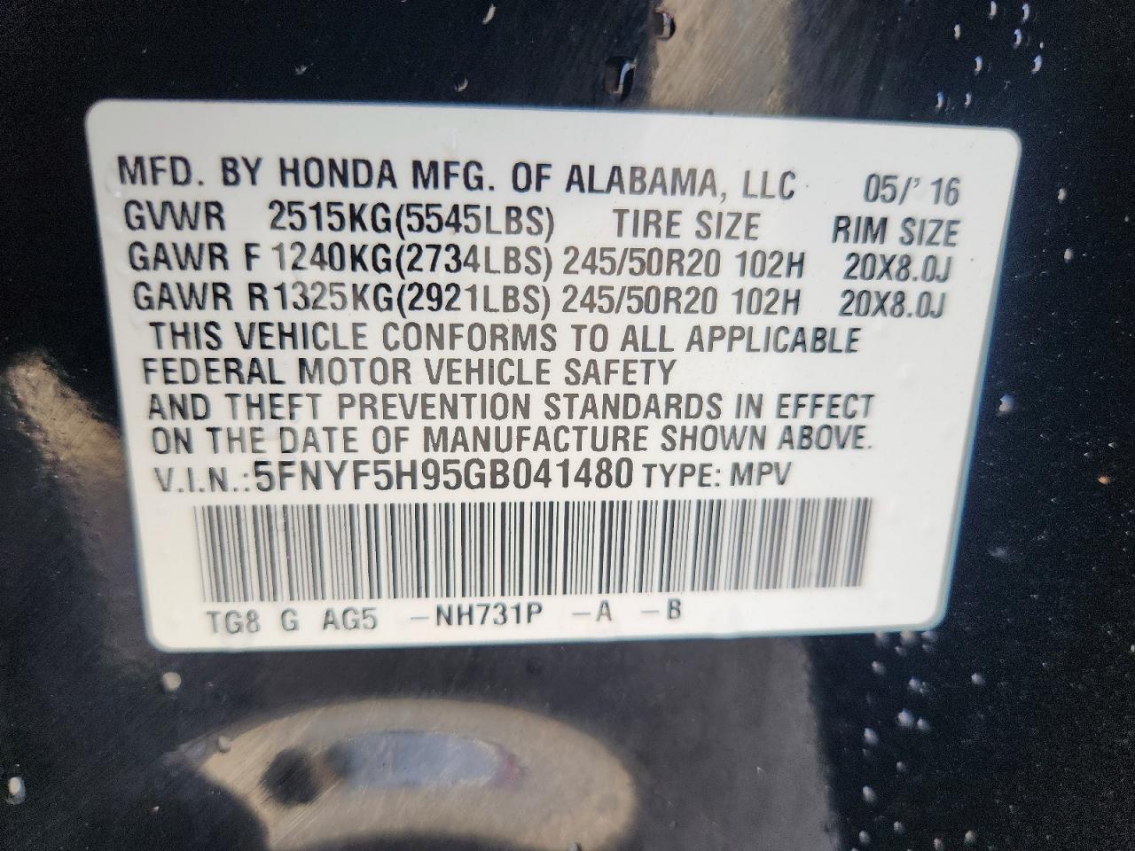 Honda Pilot Touring
