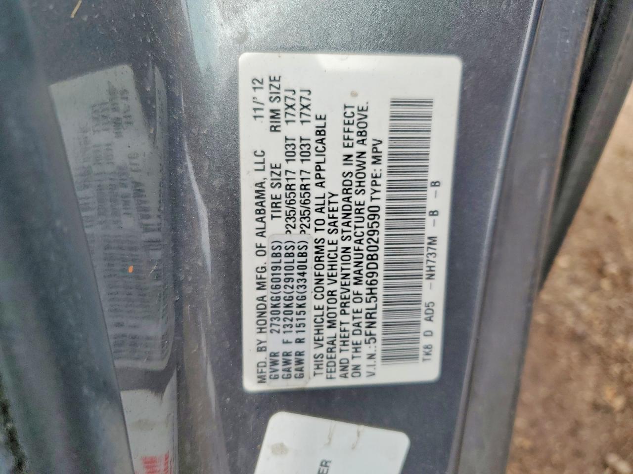 Honda Odyssey Exl