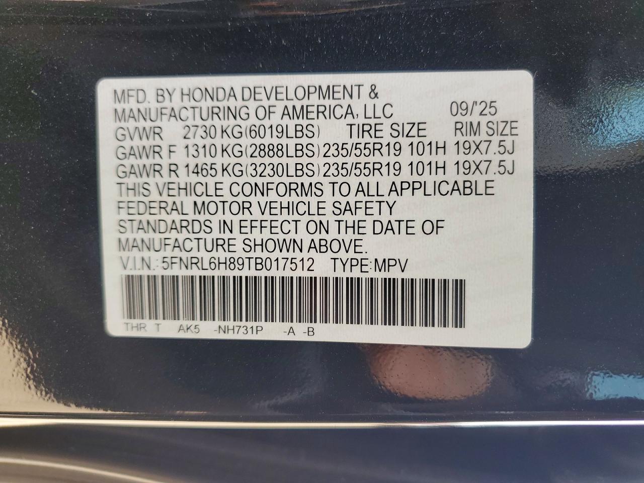 Honda Odyssey Touring