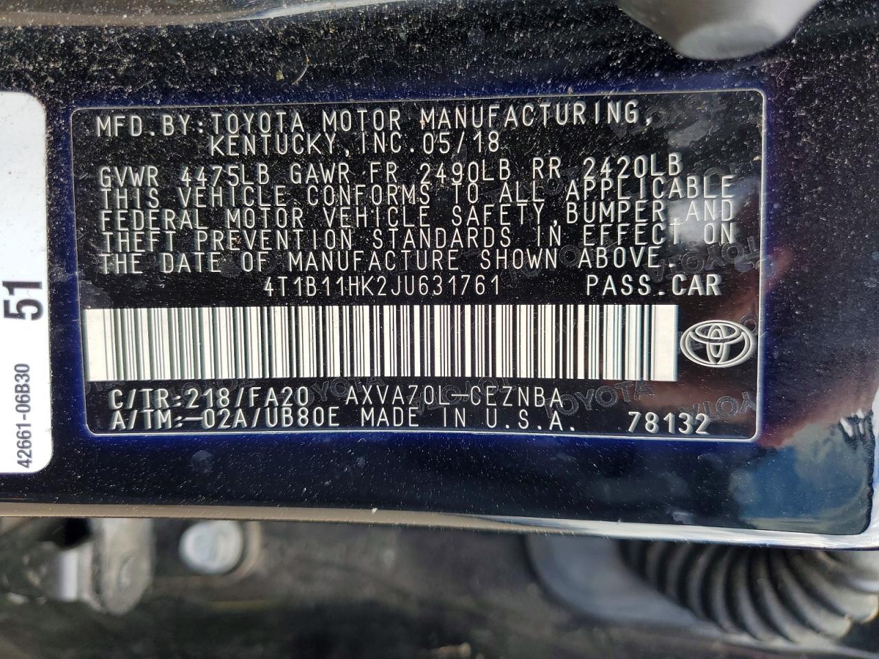 Toyota Camry Le