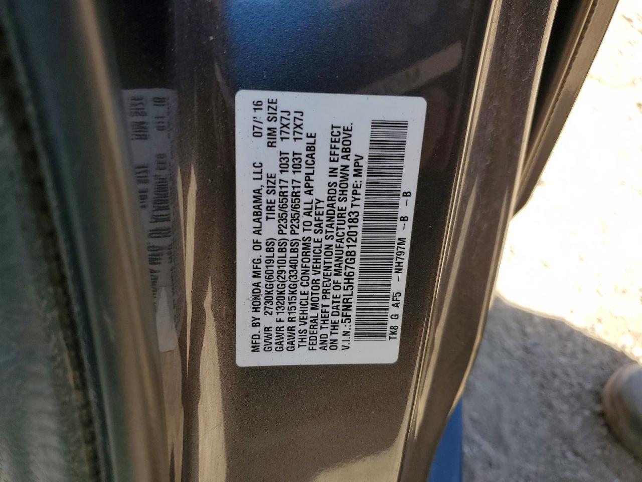 Honda Odyssey Exl