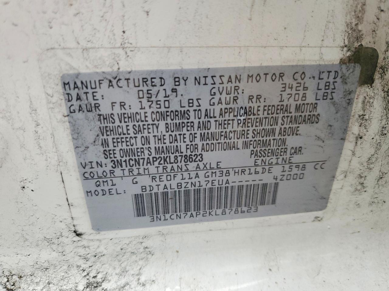 Nissan Versa Sv