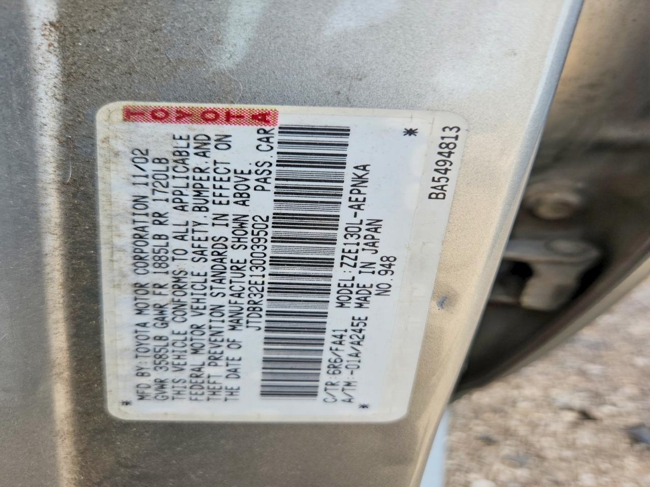 Toyota Corolla Le