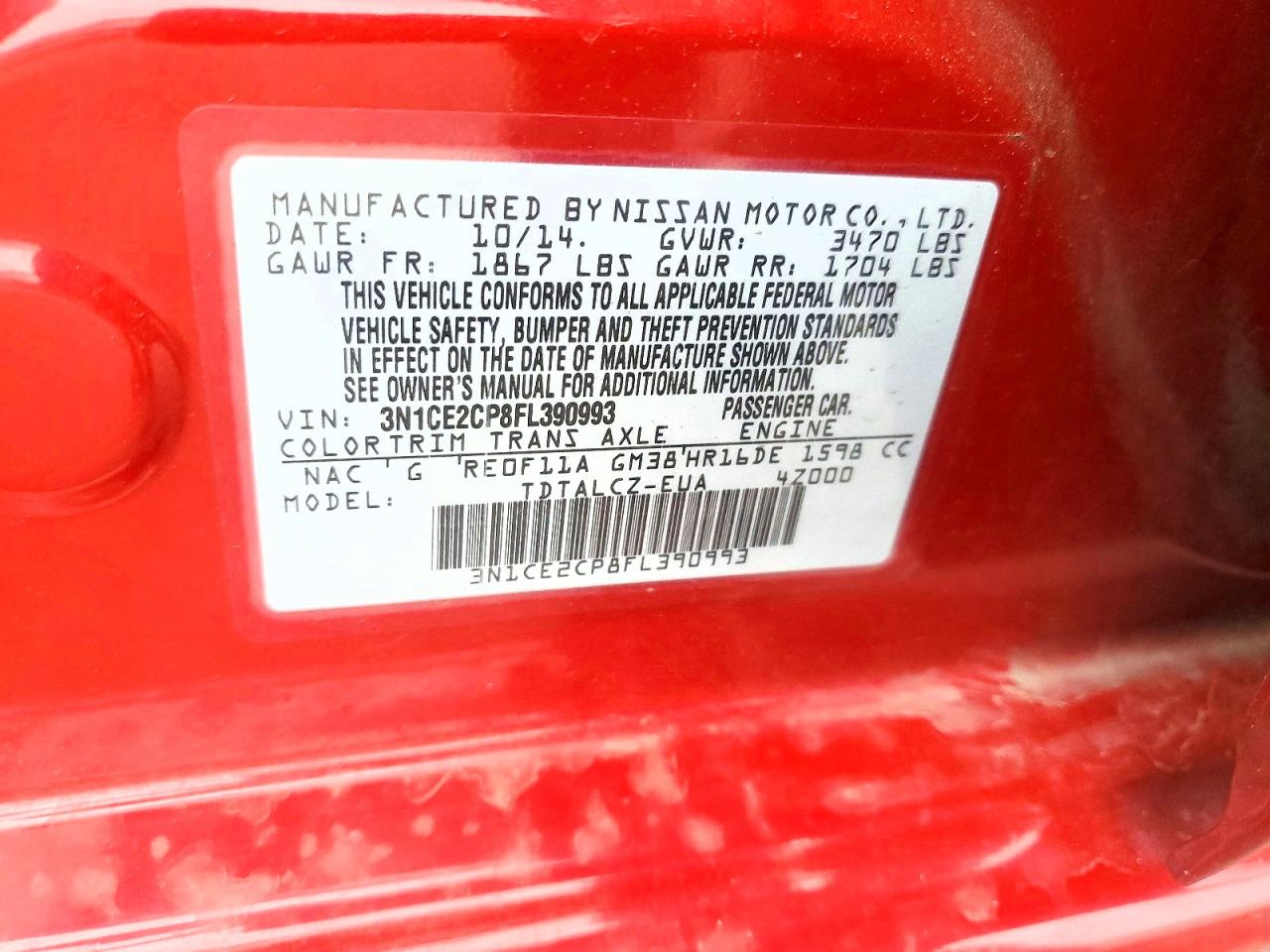 Nissan Versa S Plus