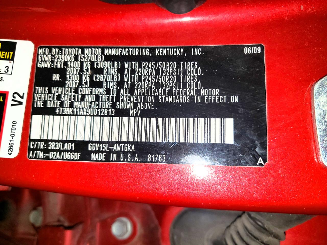 Toyota Venza Awd V6