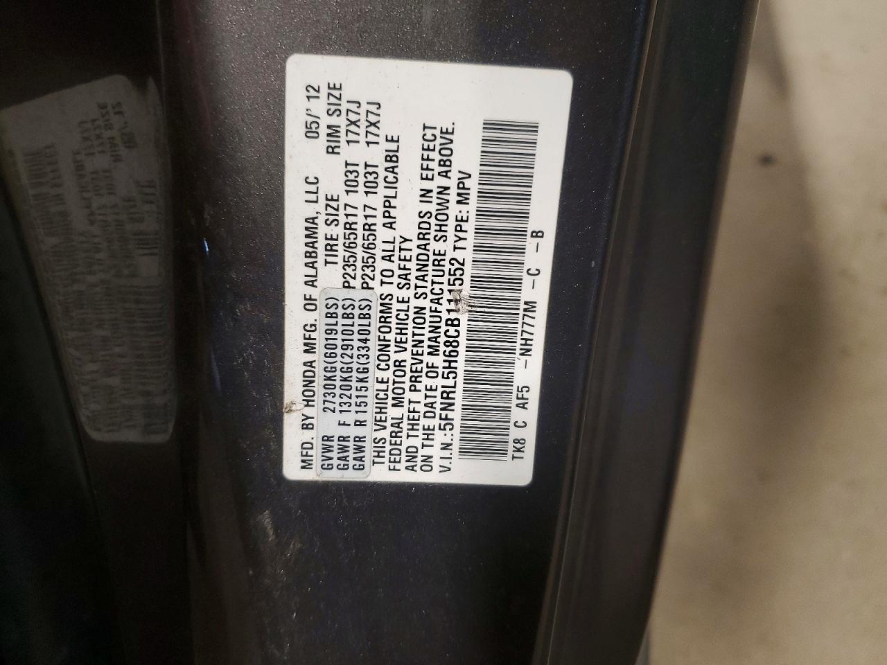 Honda Odyssey Exl