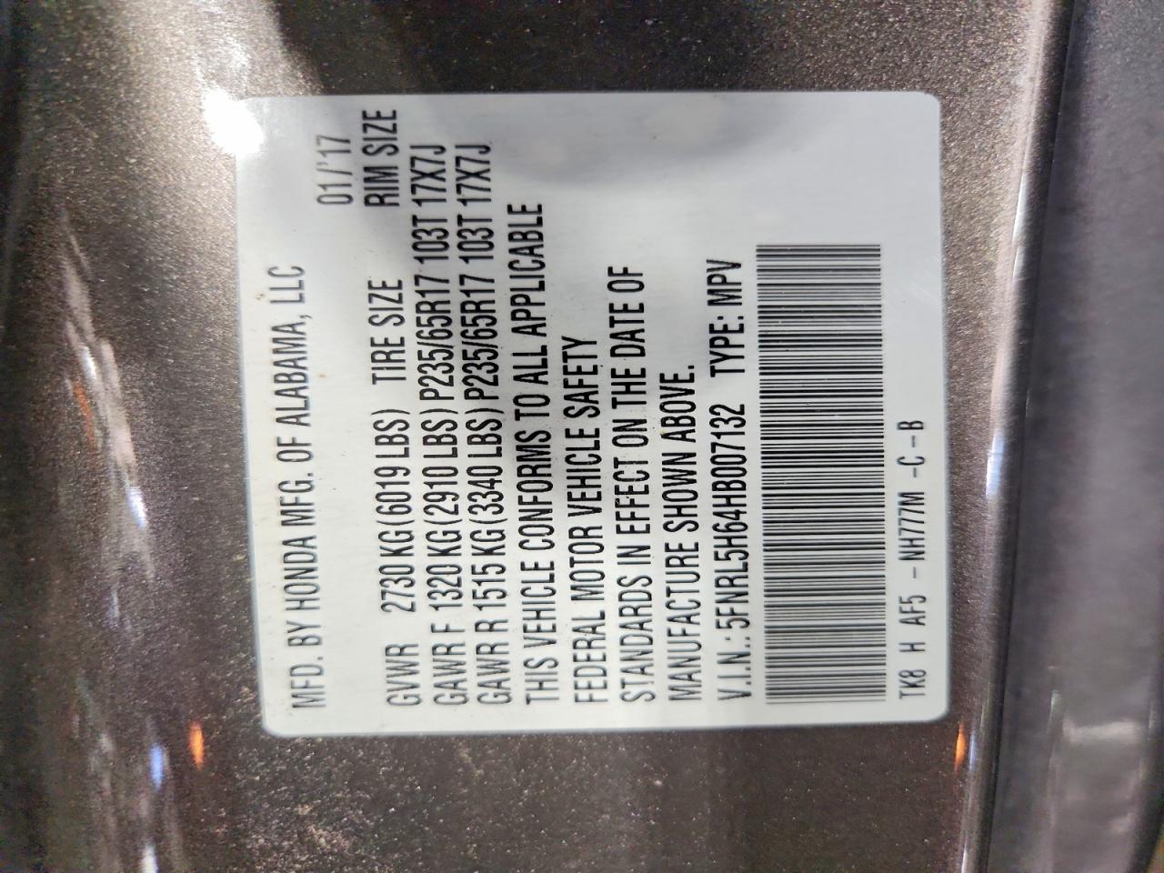Honda Odyssey Exl