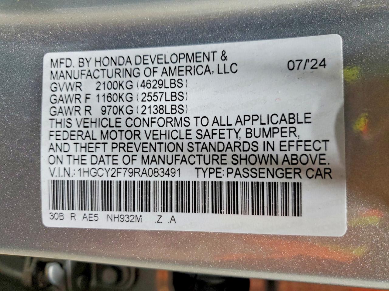 Honda Accord Hybrid Sport-l