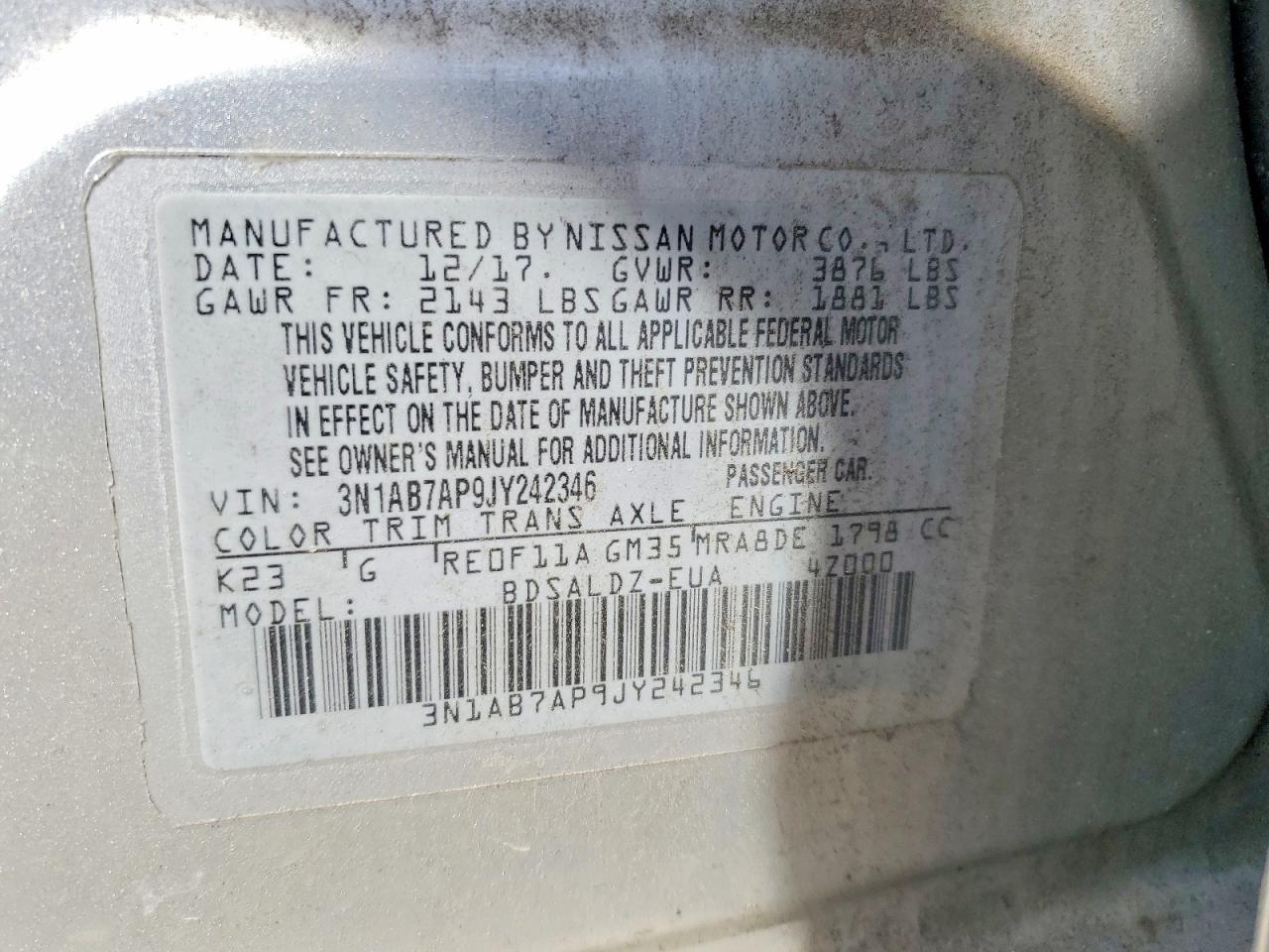 Nissan Sentra Sv