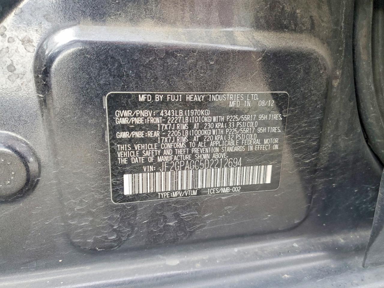 Subaru Xv 2.0 Limited