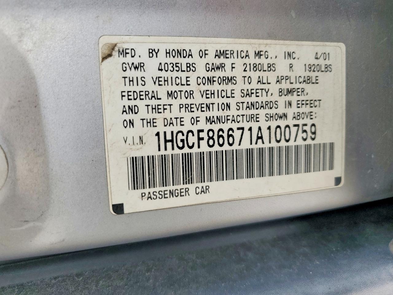 Honda Accord Value