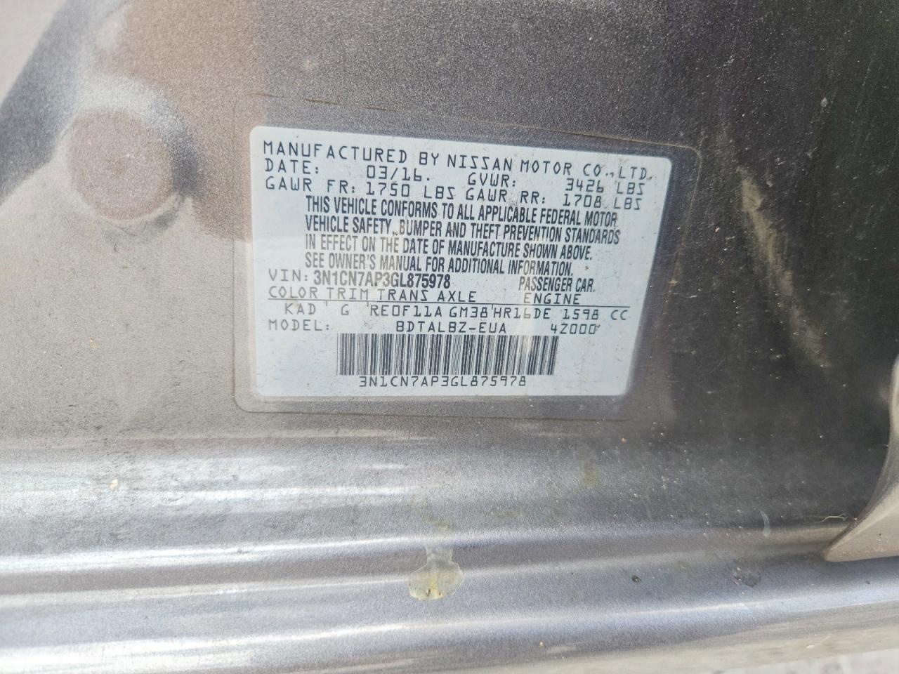 Nissan Versa 1.6 Sv