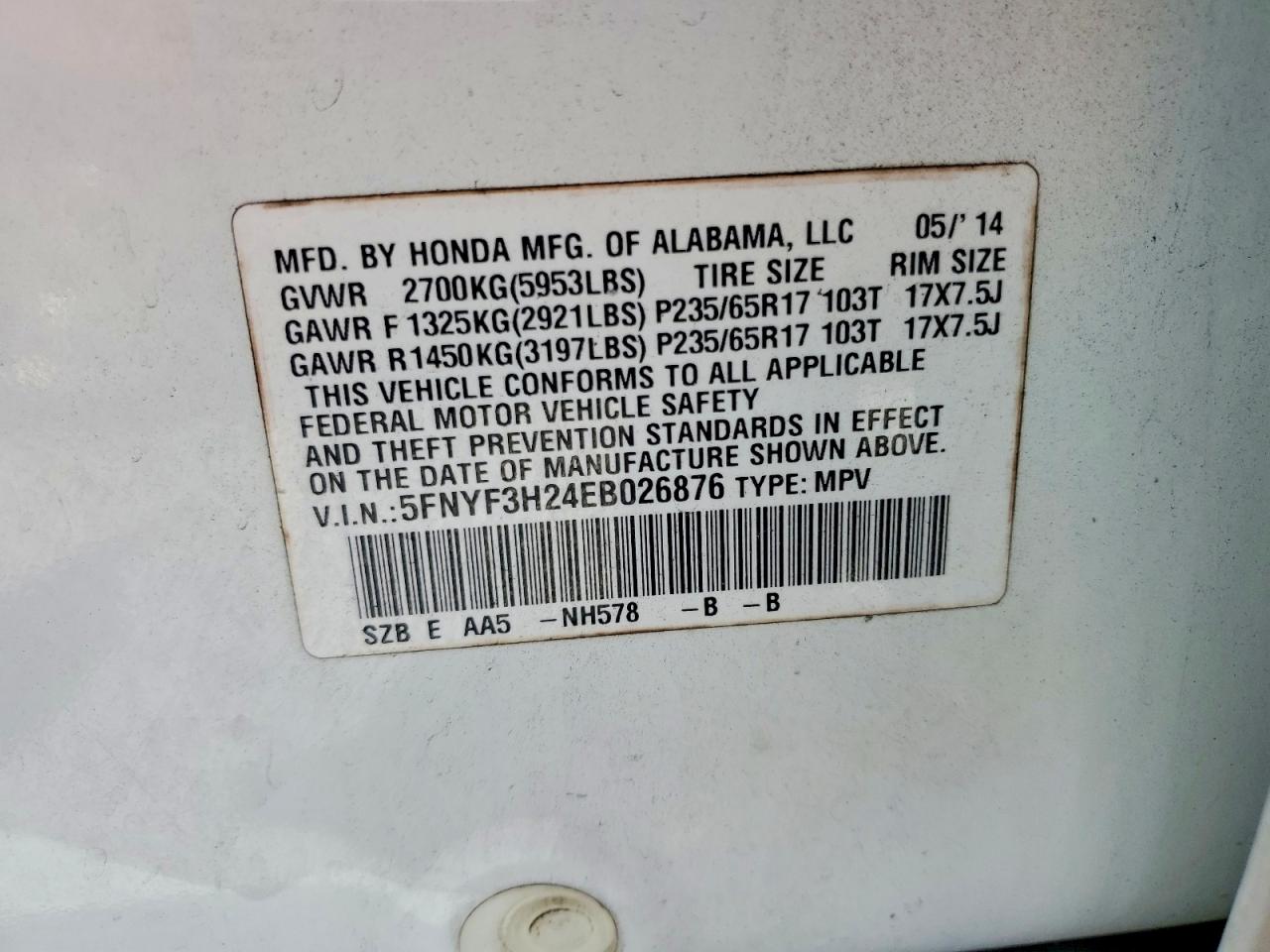 Honda Pilot Lx