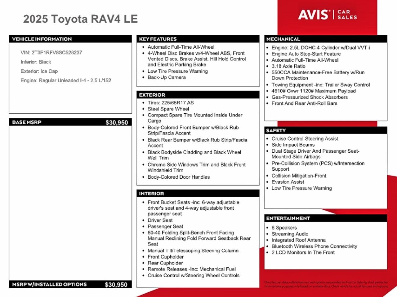 Toyota RAV4 Le