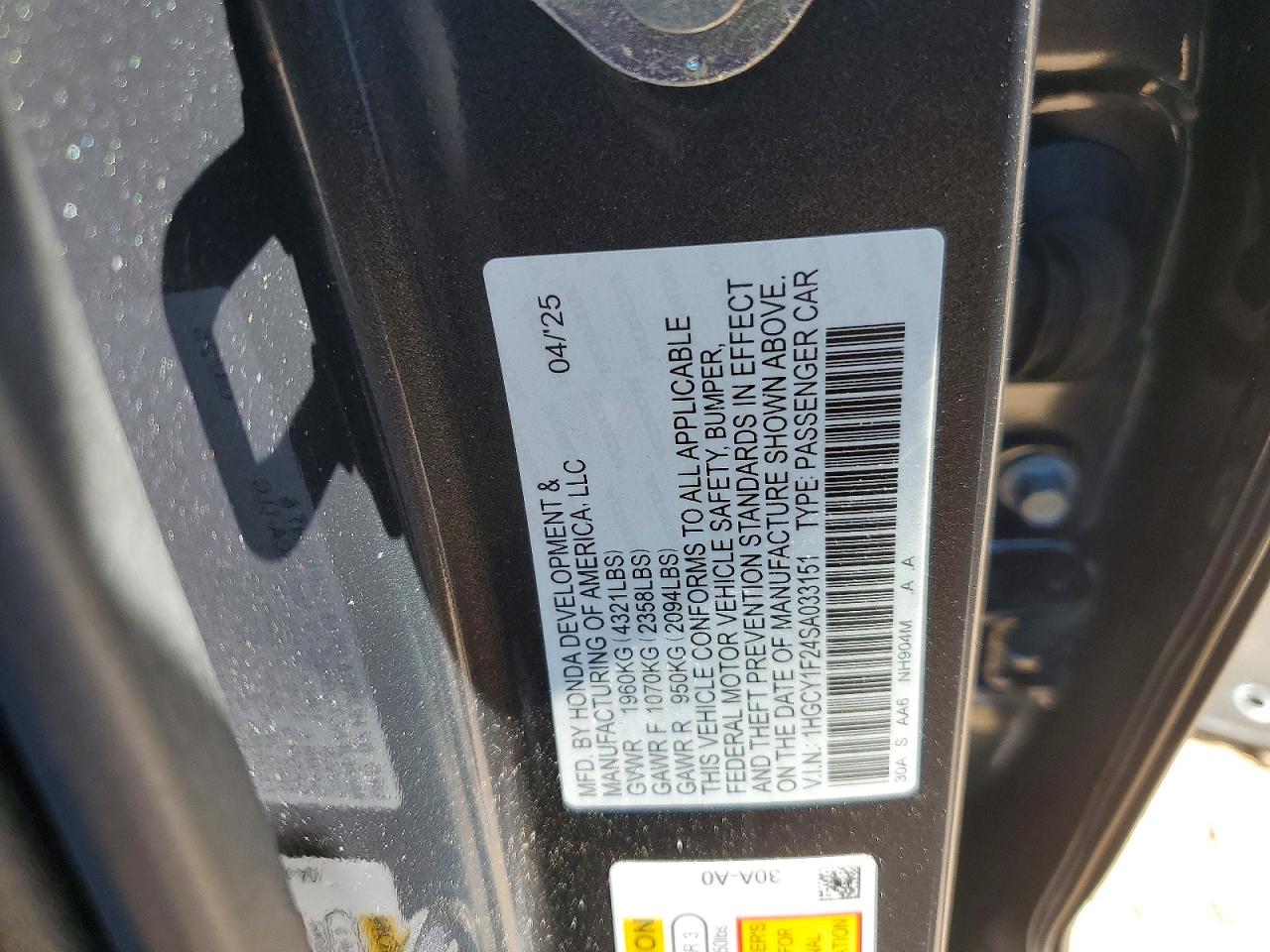Honda Accord Lx