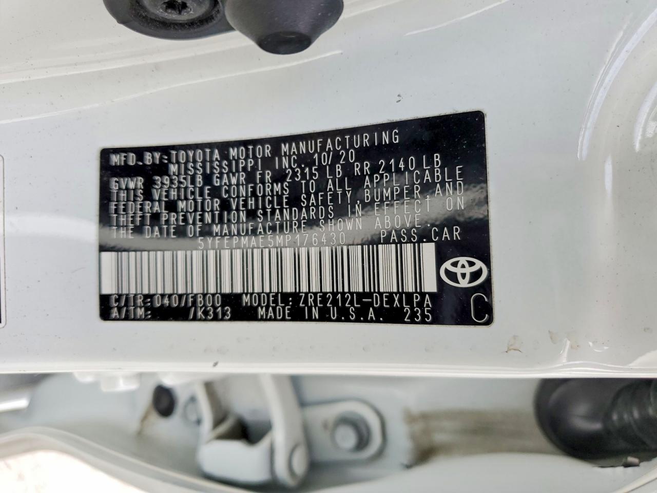 Toyota Corolla Le