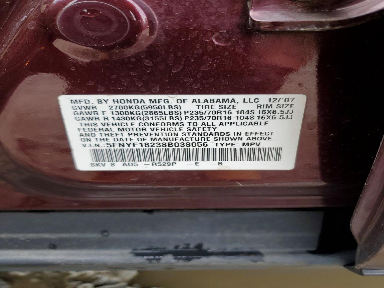Honda Pilot Vp