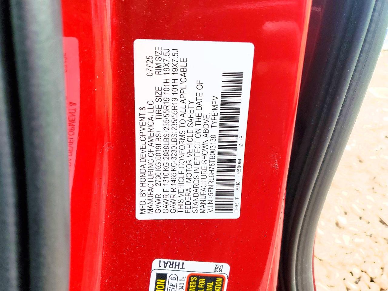 Honda Odyssey Sport-l