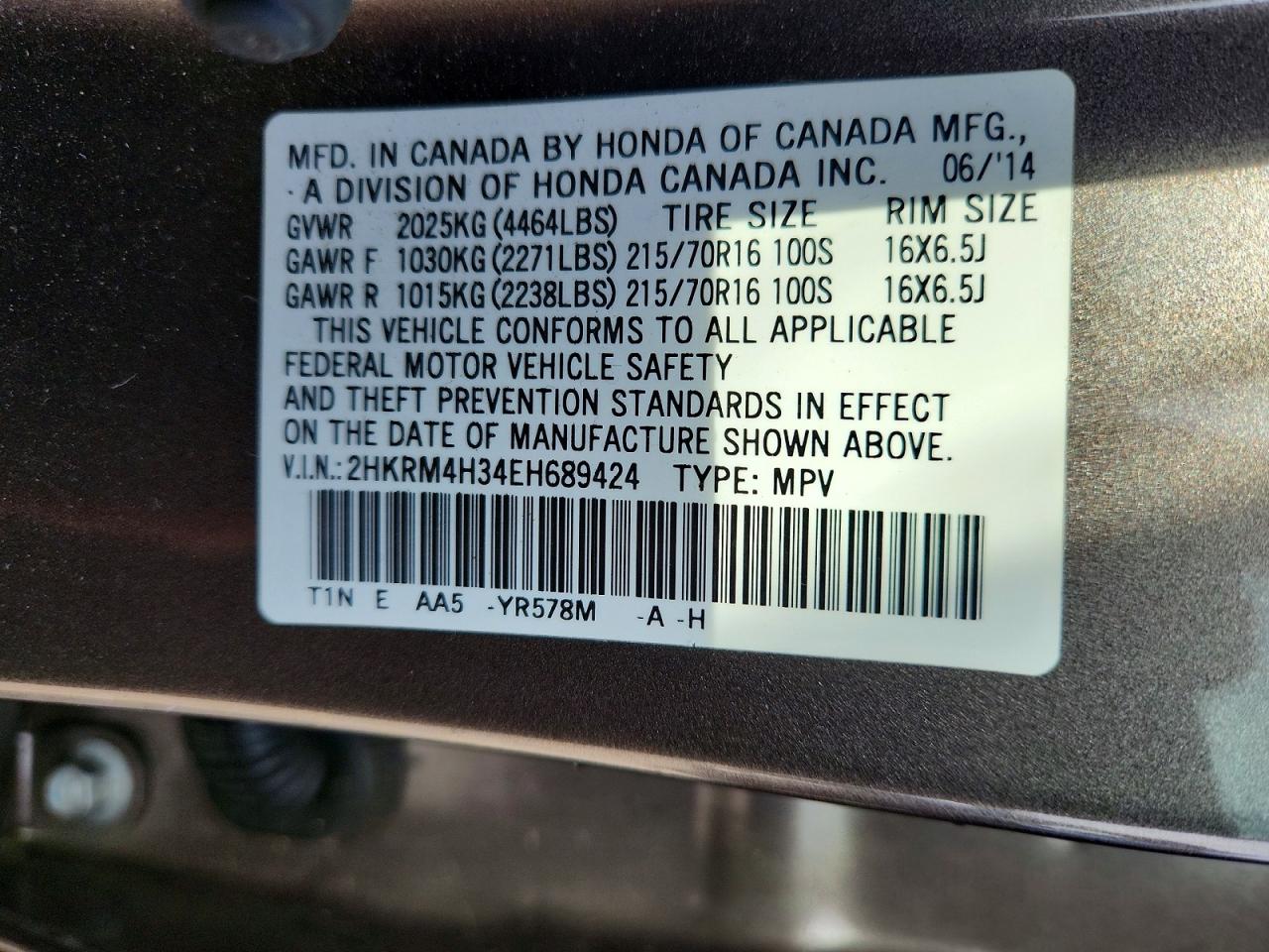 Honda Crv Lx