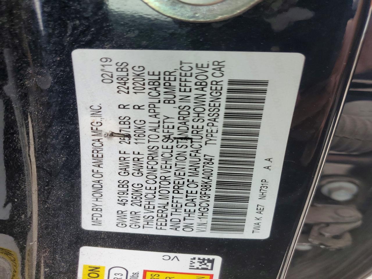 Honda Accord Touring Hybrid