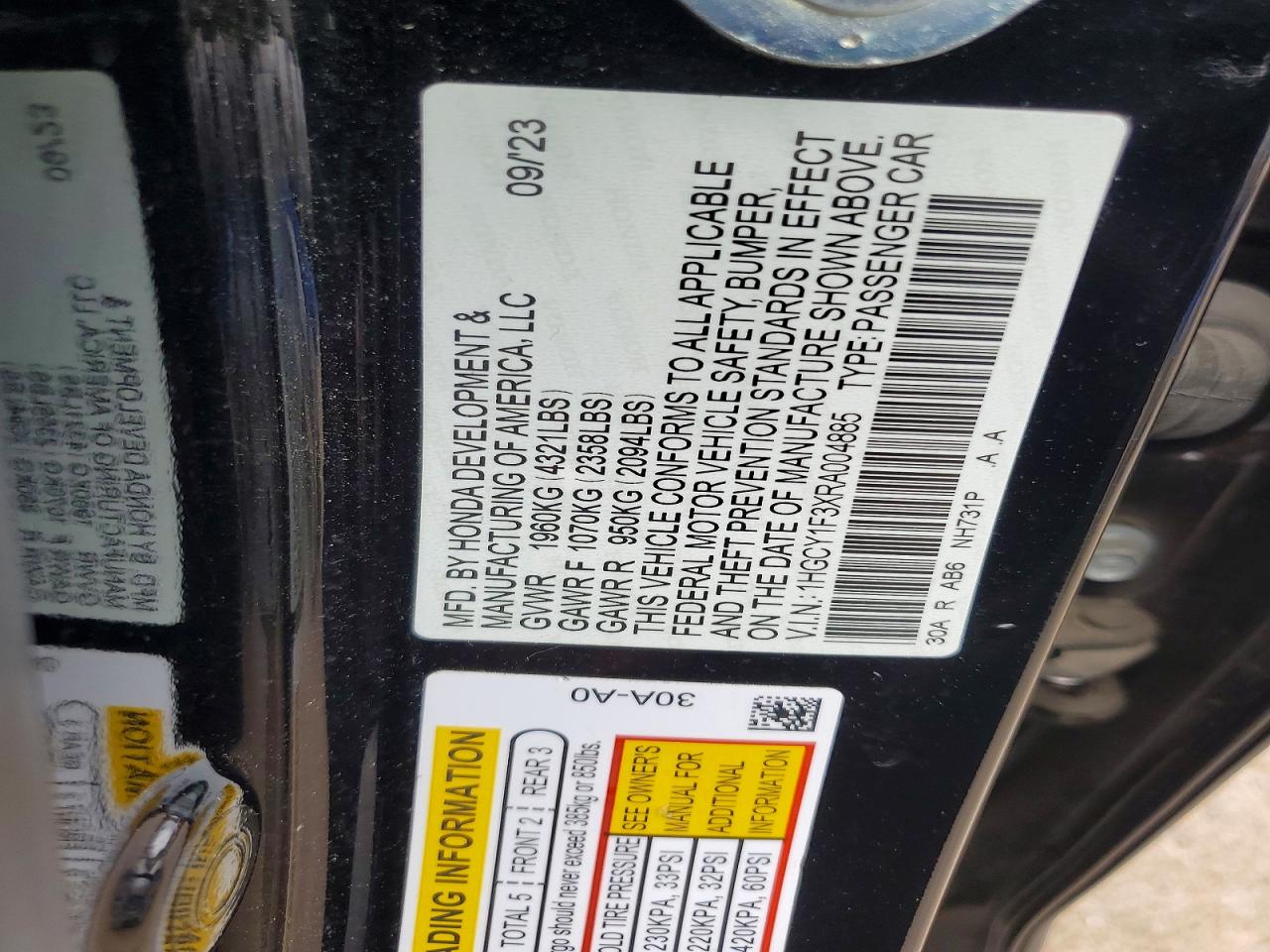 Honda Accord Ex