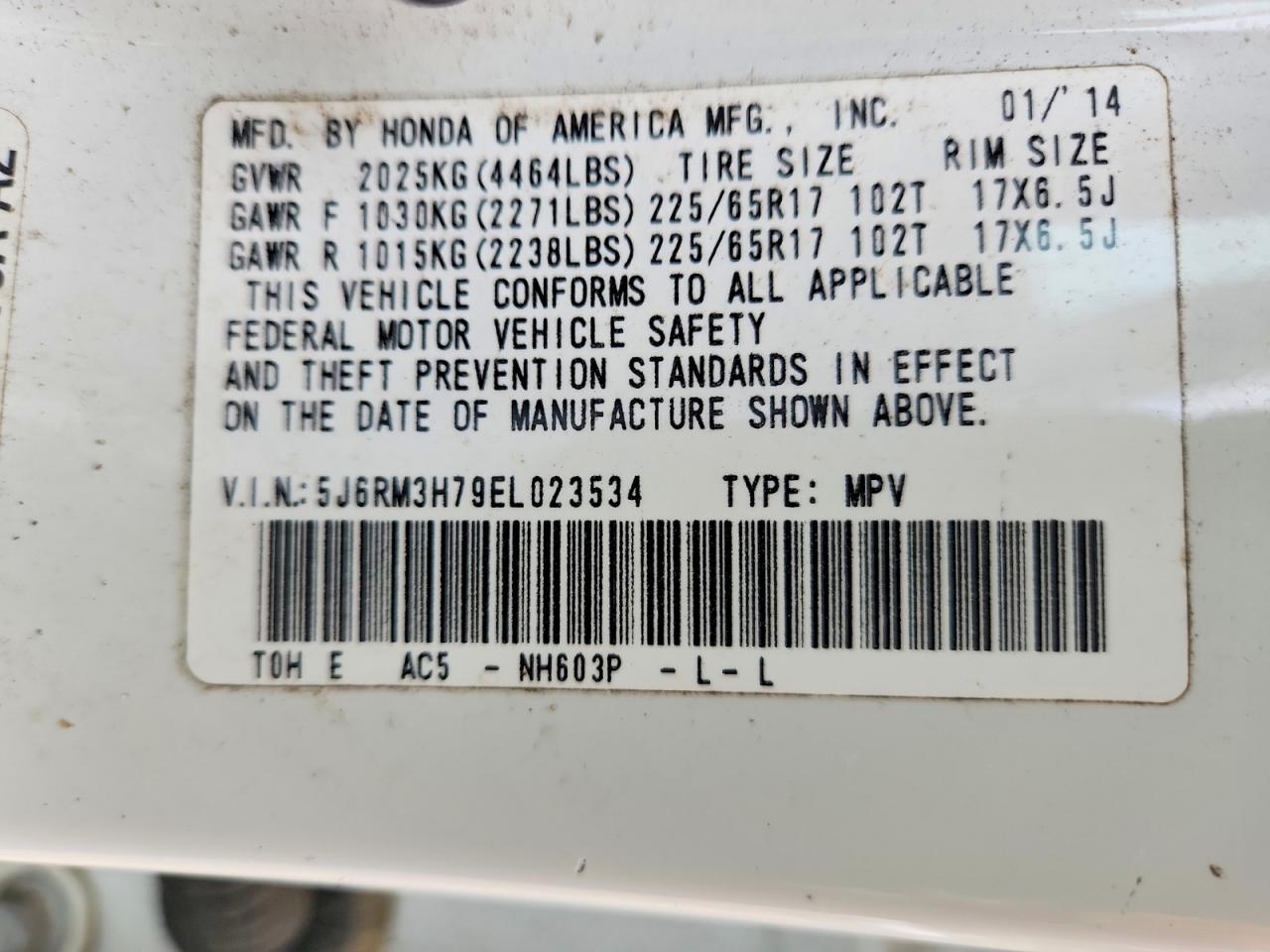 Honda Crv Exl