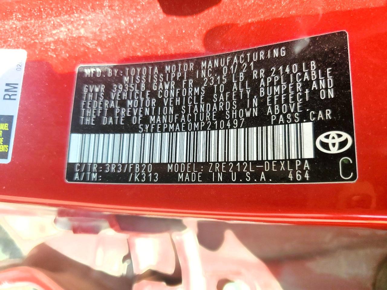 Toyota Corolla Le