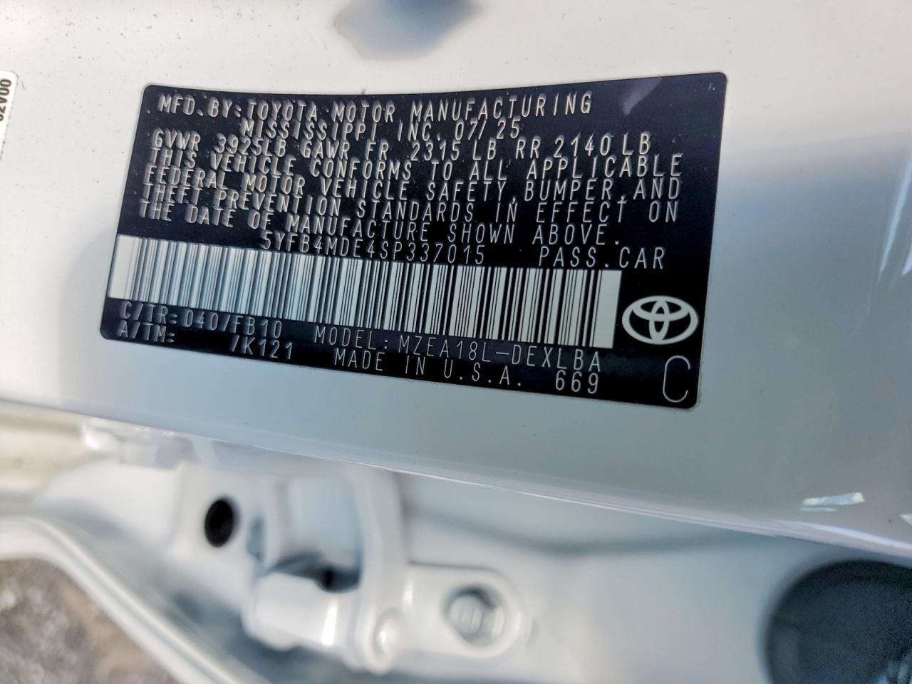 Toyota Corolla Le