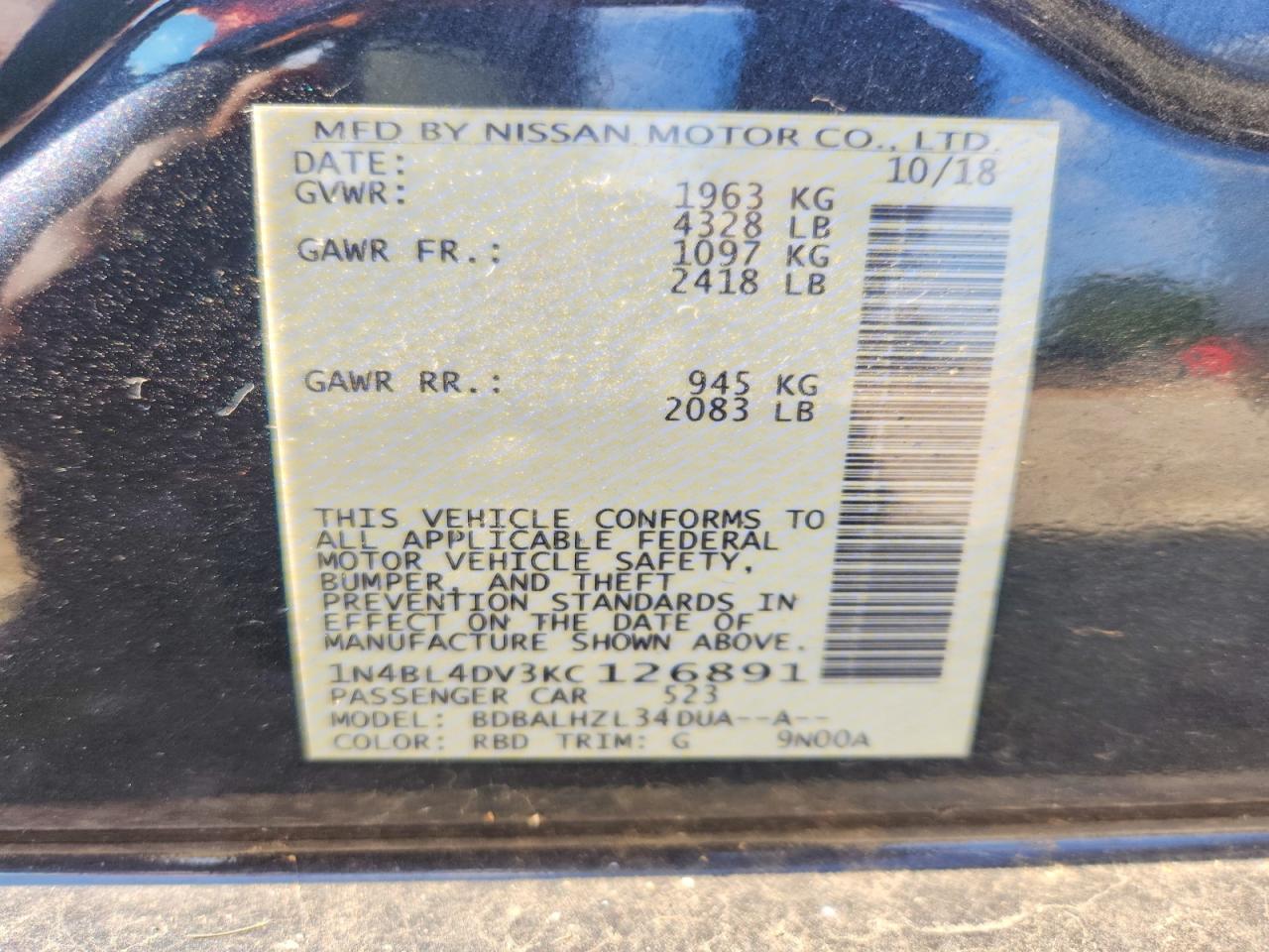 Nissan Altima Sv