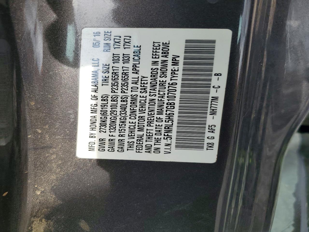 Honda Odyssey Exl