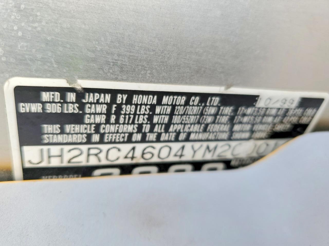 Honda Vfr Cycle F1