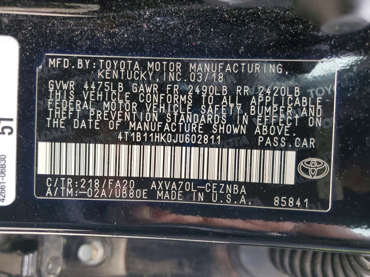 Toyota Camry Le