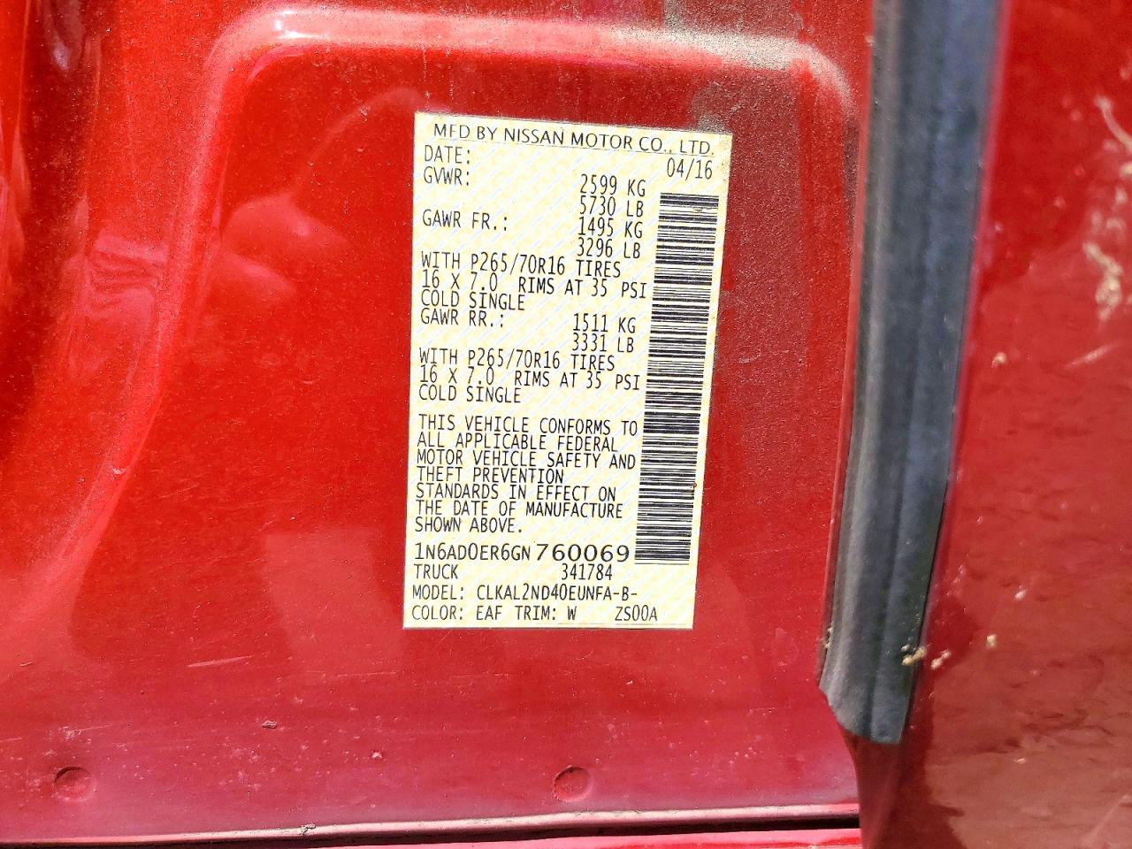 Nissan Frontier Sv