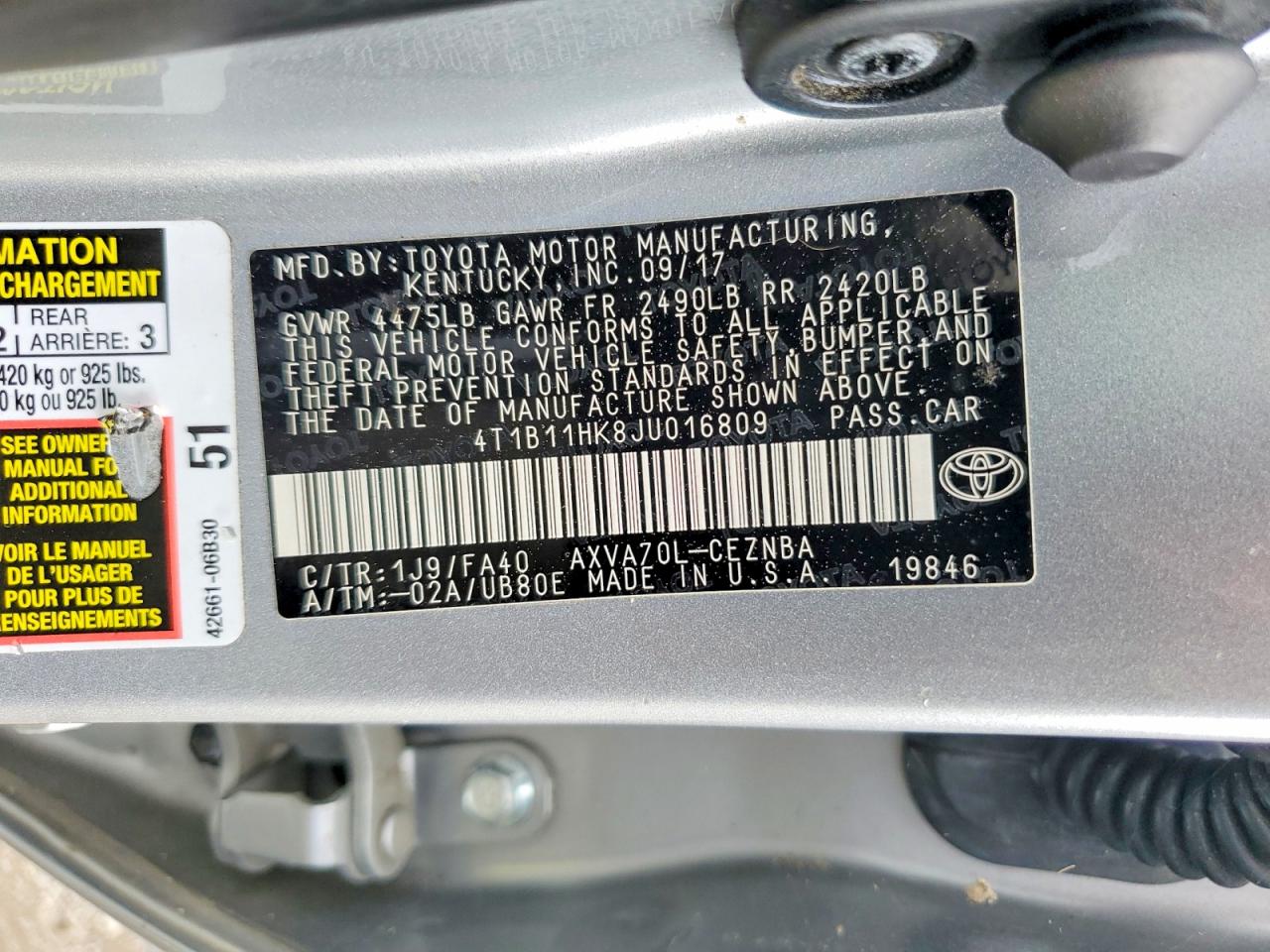 Toyota Camry Le