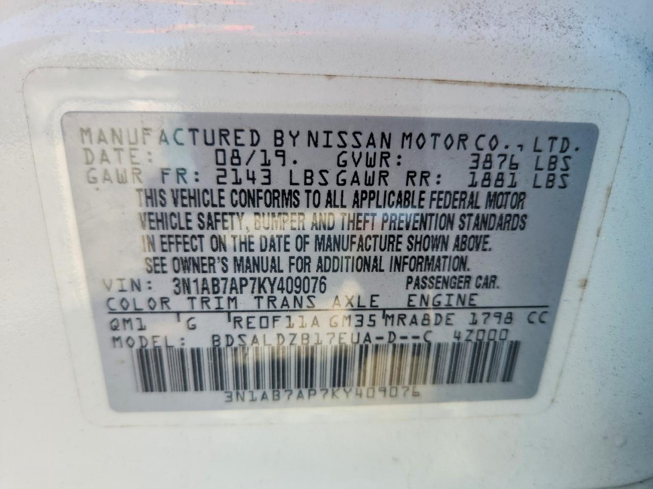 Nissan Sentra Sv