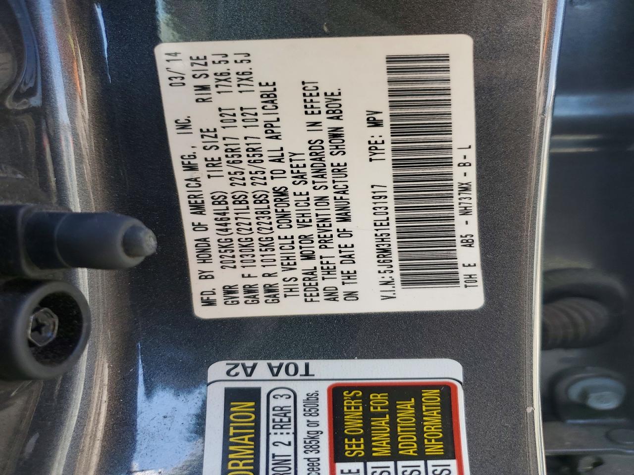 Honda Crv Ex