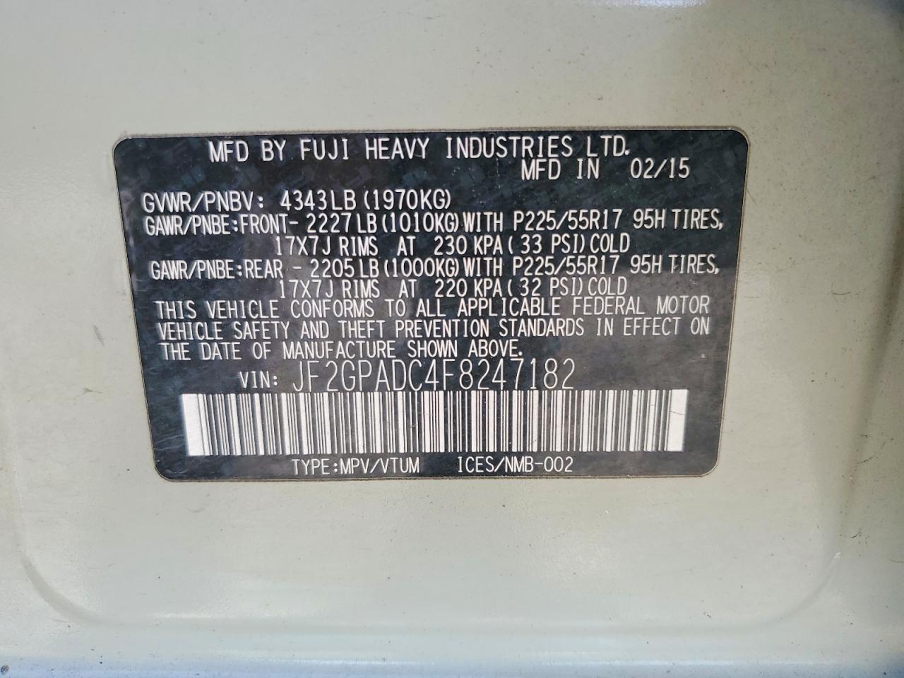 Subaru Xv 2.0 Premium