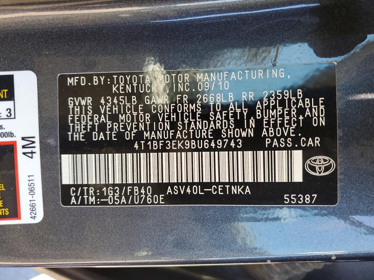 Toyota Camry Le