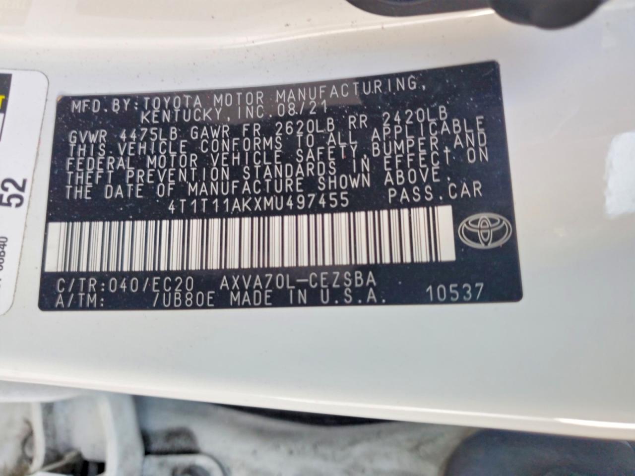 Toyota Camry Se Nightshade