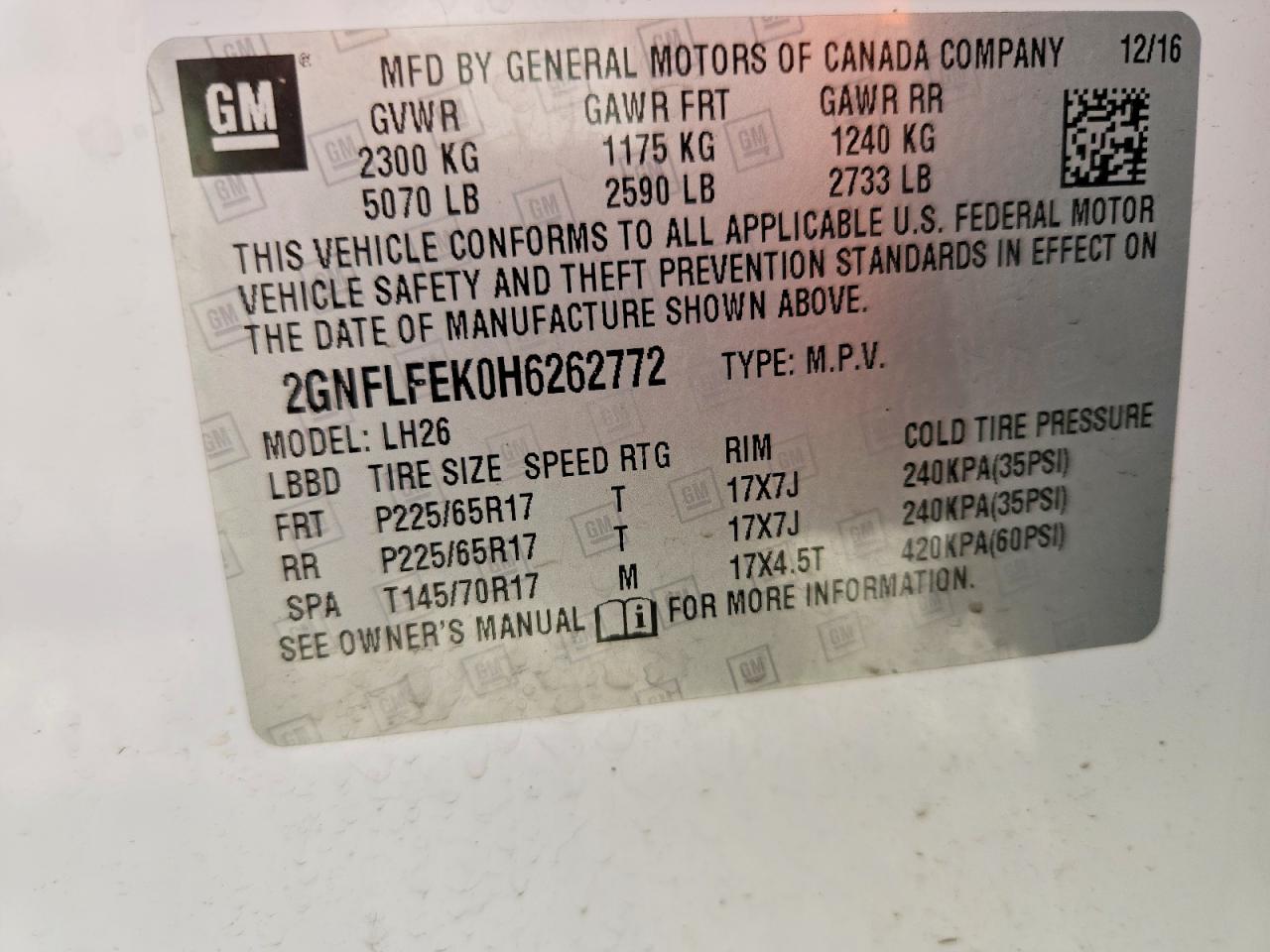 Chevrolet Equinox Lt