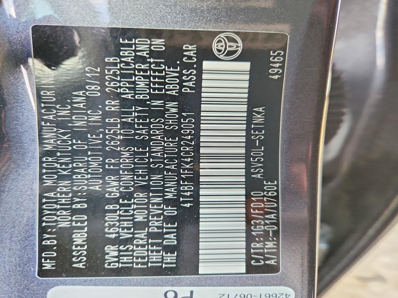 Toyota Camry Le