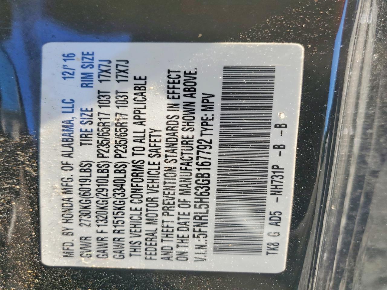 Honda Odyssey Exl