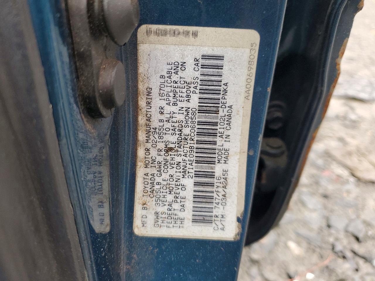 Toyota Corolla Dx