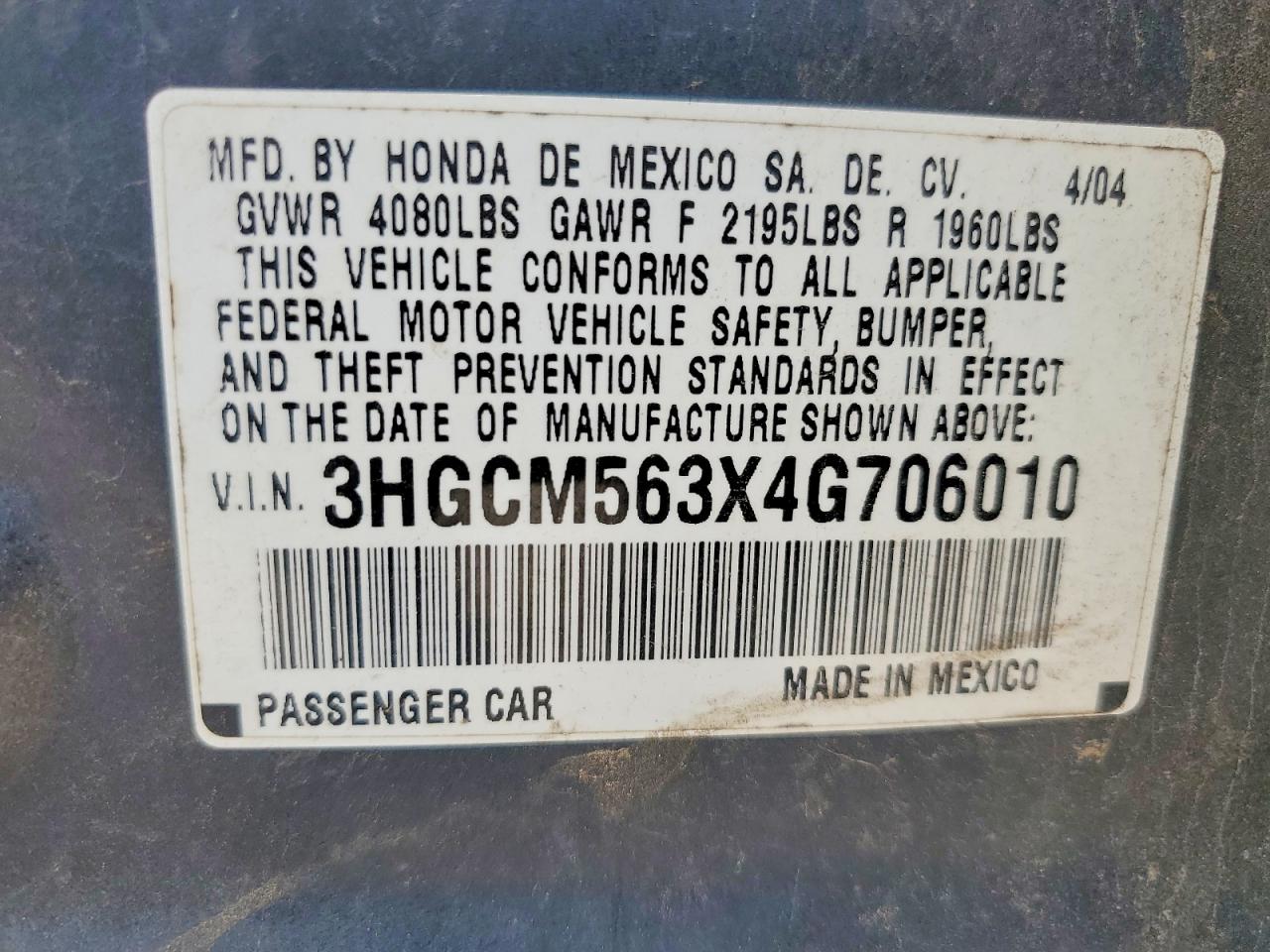 Honda Accord Lx