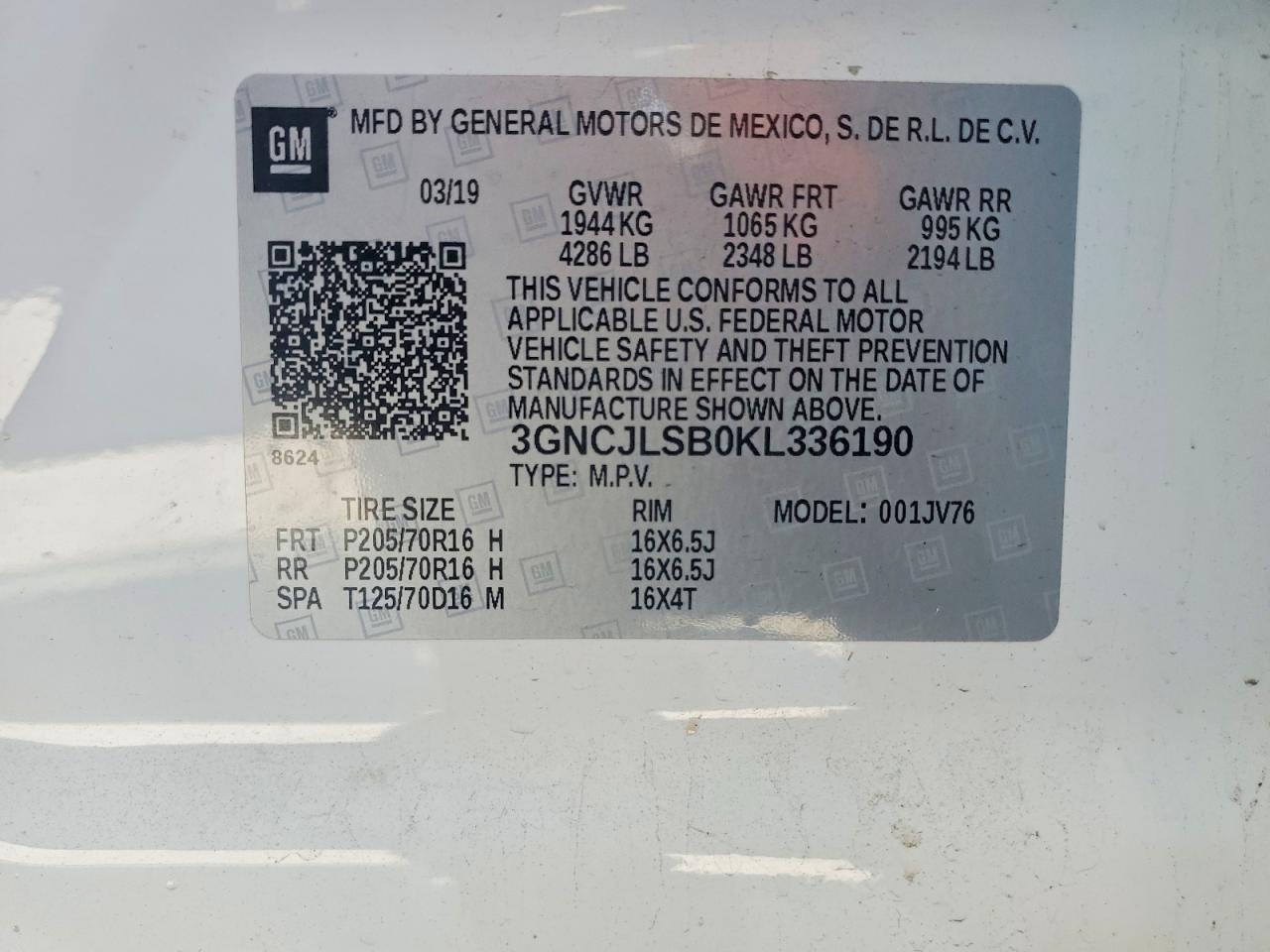 Chevrolet Trax 1lt