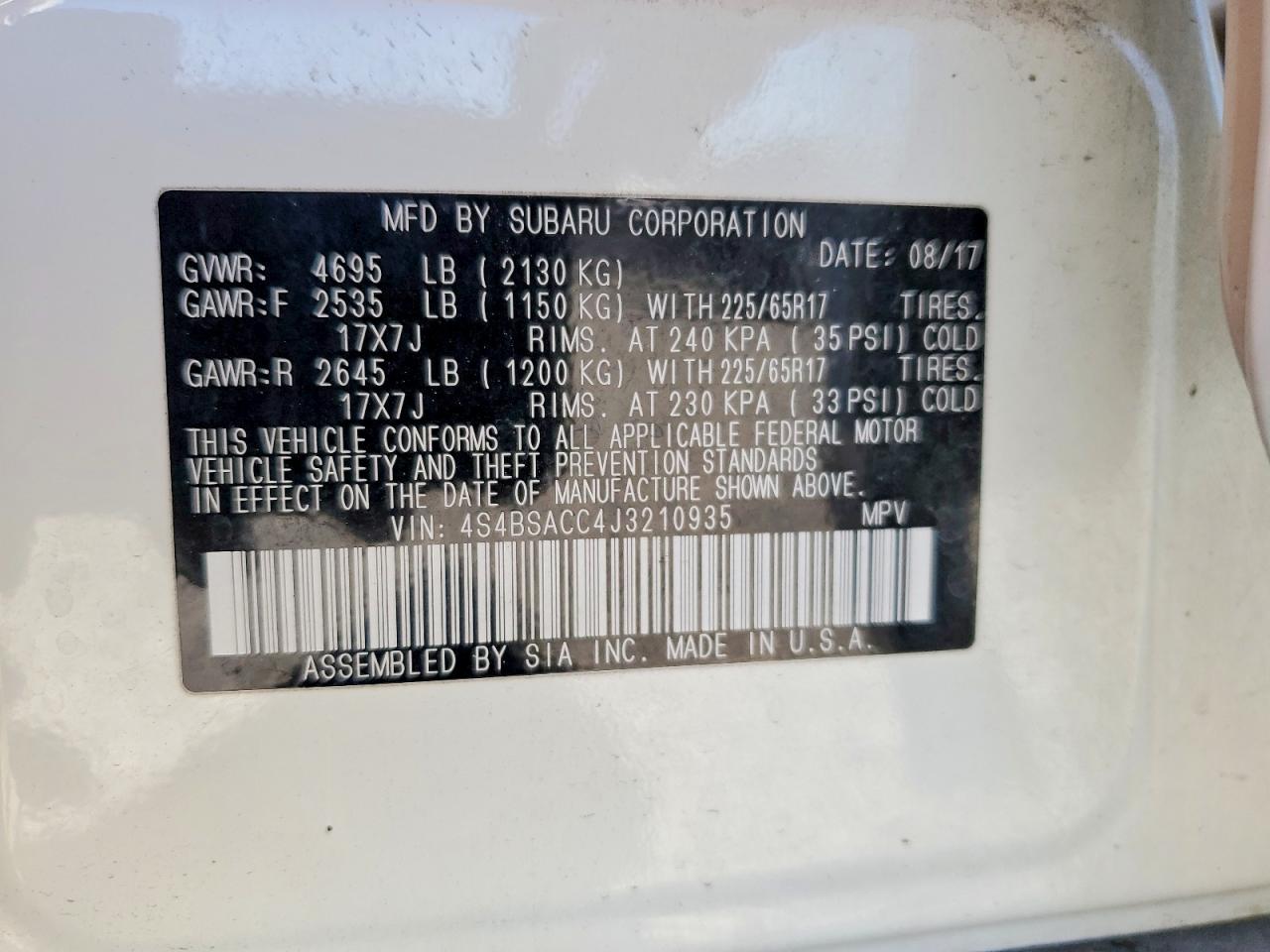 Subaru Outback 2.5i Premium