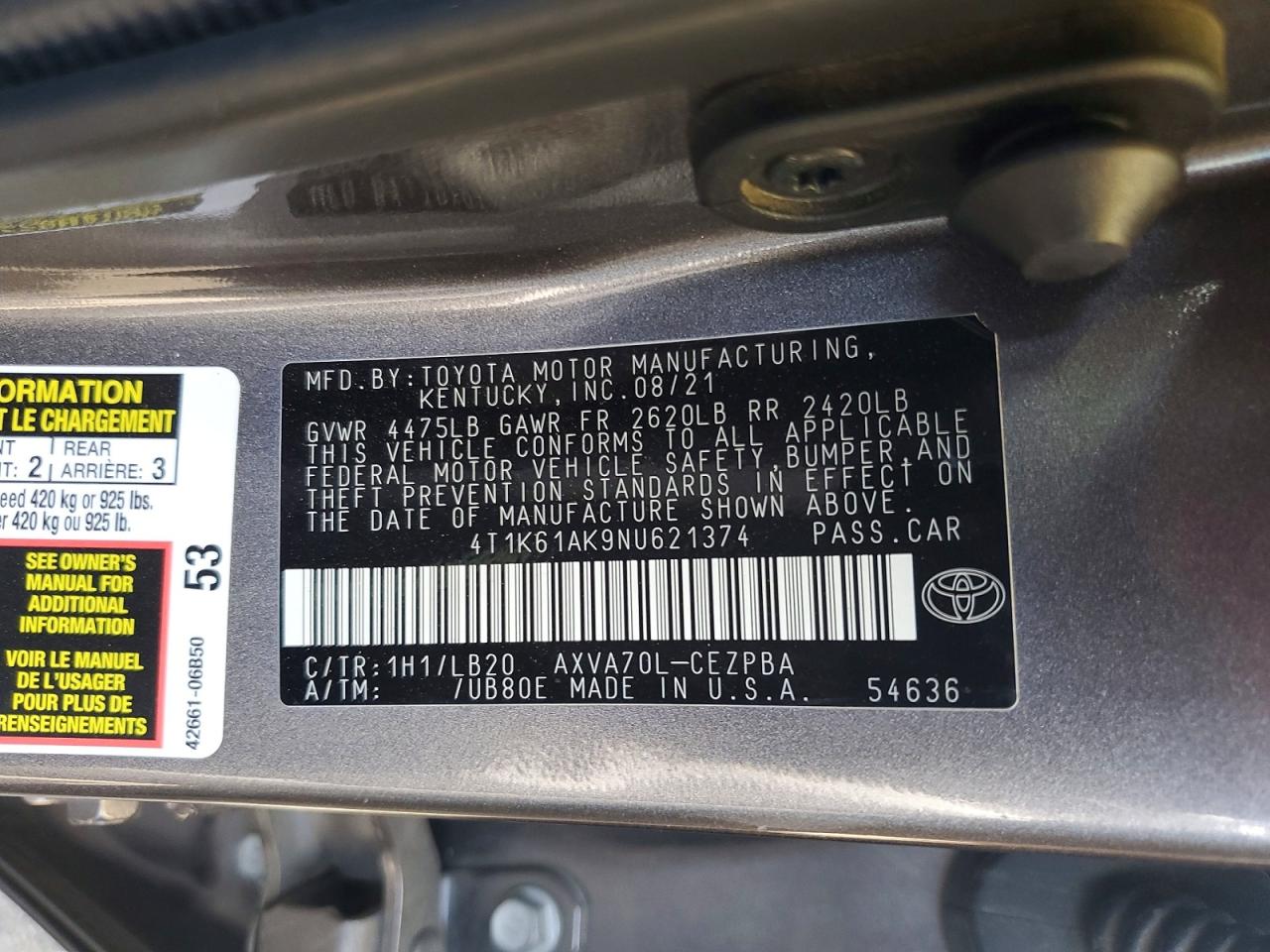 Toyota Camry Xse