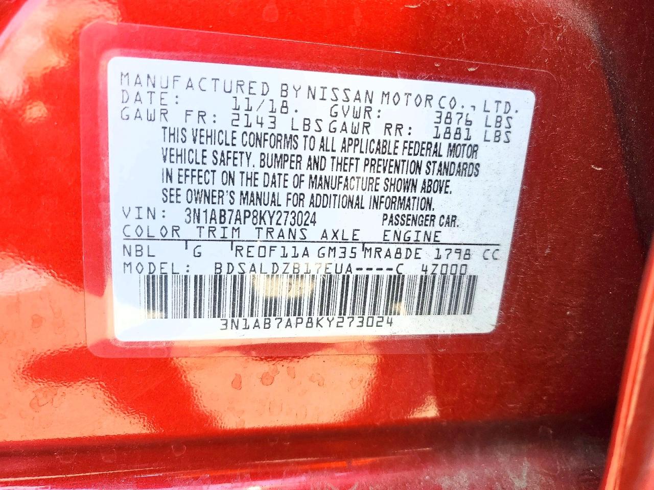 Nissan Sentra Sv