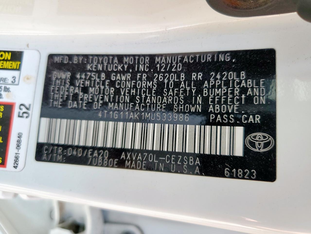 Toyota Camry Se